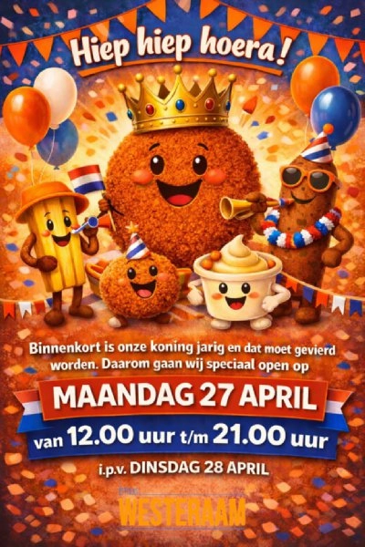 Openingstijden Koningsdag